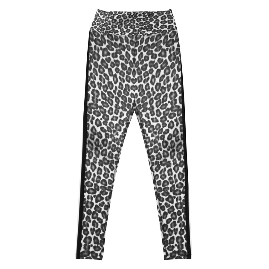 Black and White Leopard Print W/Stripes Yoga Leggings – Bunny Hill  Activewear